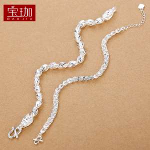 龙头凤尾纯银情侣手链男女一对韩版简约创意潮流文艺学生一男一女