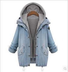 Womens New Arrival Autumn/Winter Long Sleeve Denim Coat