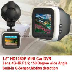 2016新款1.5'车载DVR高清1080P 5.0mega CMOS车载摄像机内置G传感器，夜视DVR-1518