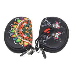 รูปแบบที่มีสีสัน Neoprene กระเป๋าเงินเหรียญขนาดเล็กที่มีการออกแบบสายรัด