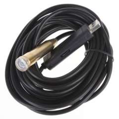 Etanche 5m C&acirc;ble USB &eacute;tanche 4 LED 14,5 mm 1/6 tuyaux d'inspection Cam&eacute;ra CMOS Cuivre-t&ecirc;te endoscope