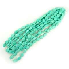 Bleu Turquoise 18 X 25毫米plats ovales | produits Gemstone perles semi-finis | Bricolage &agrave; la main