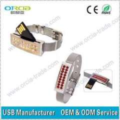 แฟชั่นสวยเครื่องประดับ / เพชรสร้อยข้อมือ USB Flash ดิสก์ 1gb 2gb 4gb 8gb 16gb 32gb