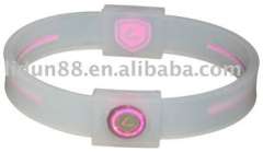 100% no t&oacute;xico amplia silicona Ion pulsera / pulseras