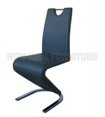 سبک Z اروپا شکل اصل چرم سیاه صندلی غذاخوری (NK-DC003)