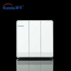 Factory direct | large board Ya white series three single control switch | wall three single control switch | quality assurance
