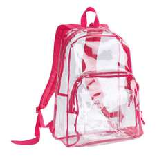 17.5' clear PVC backpack for girls, customized different colors and styles