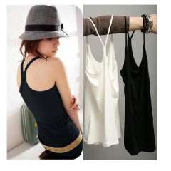 Spring models fine thread cotton candy-colored Y-shaped lengthened Slim models harness / vest - black ( 451 )