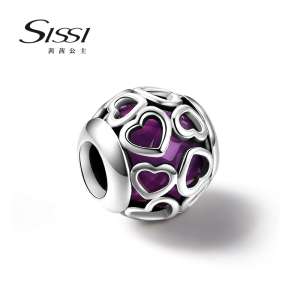 SISSI Sissi Princess 925 Silver Chainbone Chain Female Fashion Simple European and American Wind Transit Bead Pendant Send Girlfriend Gift