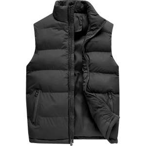 Vest male autumn and winter stand collar jacket cotton loose men short paragraph bread clothes students thick vest Korean version of the waistcoat