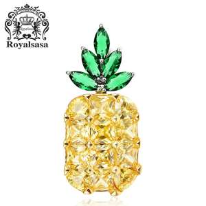 Royal Salsa fashion pineapple brooch girl | Japan and South Korea lovely student fruit pin cardigan accessories