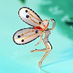 Lanting decorated good complex imitation cat eyes simple fashion brooch corsage pin full of drill wild Korean accessories