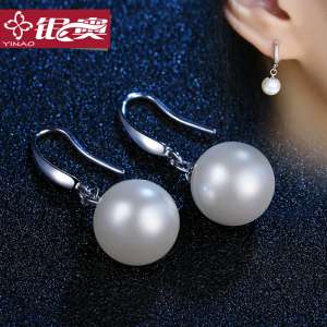 S925 silver mother of pearl long earrings female Japan and South Korea retro ear hanging pendant Korean temperament earrings simple earrings