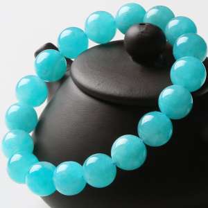 Bao Zhen de nivel profesional de cristales de hielo azul amazonite pulsera de mujer a los modelos masculinos | alta fuente de agua de hielo | brillante color fondos de bienestar |