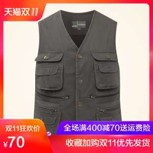 CPY old age fishing photography daddy installed outdoor vest spring and autumn multi-pocket men's vest cotton middle-aged