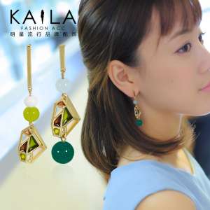 KAiLA Duke of Windsor asymmetrical earrings | female Korean version of the design to send gifts long fashion earrings