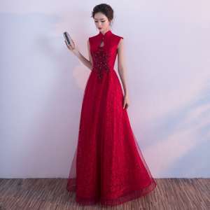 Evening dress bride 2017 summer new host banquet noble noble Slim section of elegant red toast to serve women
