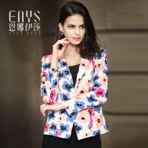 Ena Isa Spring and Autumn fashion counter new self-cultivation a buckle suit female long sleeve
