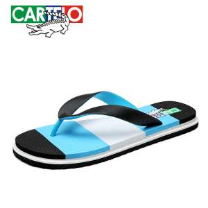 CARTELO / Cardi music crocodile men's slippers summer sandwich beach tide shoes people word drag home anti-skid slippers