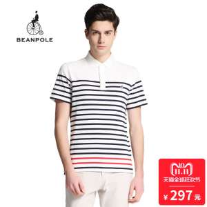 BEANPOLE Marina | Summer | Men's striped short-sleeved T-shirt polo shirt BC6442C03