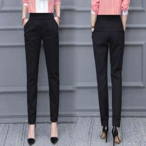 पतलून के वसंत और गर्मियों के मॉडल ढीले हरेम पैंट महिला नौ फुट फुट पतलून उच्च कमर केले सूट पैंट आकस्मिक पेंसिल पैंट