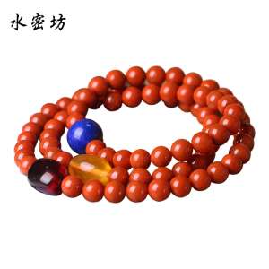 Watertight Square Chuan วัสดุสร้อยข้อมือใต้น้ำสามสายแบบเต็มรูปแบบของเนื้อพลับสีแดงหลากรูปแบบชายและหญิงกำไลพร้อมเครื่องประดับอัญมณีน้ำผึ้ง