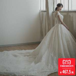 Wedding dress 2017 new Korean bride wedding dress dress was thin luxury long tailing palace Korean style