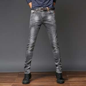 Jeremy Elastic Jeans Men's Spring and Autumn Men's Pants Pants Youth Korean Tide Slim Pants Trousers Pants