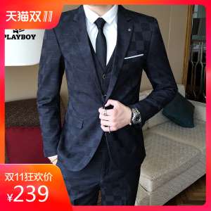 Playboy Casual Suit Male Jacket Fall Slim Business Young Korean Korean Something Sushi Men's Little Suit