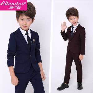 Lilan Duo boy small suit suit Korean casual child small suit flower girl dress jacket handsome boy autumn