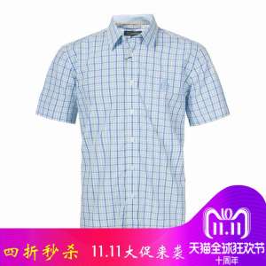 Paul St. Paul 체크 봄 여름 모델 코튼 체크 무늬 캐주얼 반소매 셔츠 PS13WH125