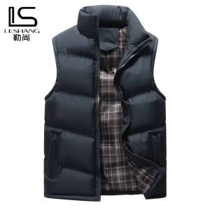 Lecong men's vest male autumn and winter horse cotton tattoo Korean Slim Vest Men's winter jacket men's waist