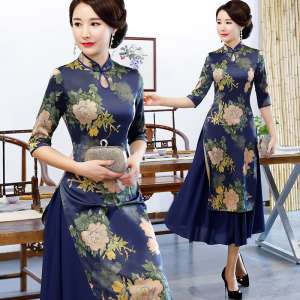 Yang Xiaobei girl 2017 new Audrey dress female Vietnam Oude fashion fashion cheongsam spring section in the long section