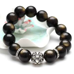 کی Obsidian بہادر کڑا سونے کی Obsidian تھائی چاندی کے موتیوں کی ہیبی ٹیٹ نعمتوں گود آئس قسم کے مردوں کی قومی ہوا زیورات کمگن